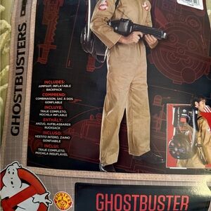 Ghostbusters Adult Costume with Inflatable Backpack - Tan